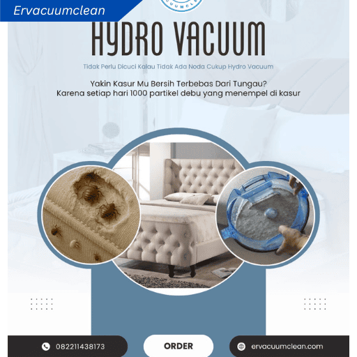 Ilustrasi hydrovacuum tungau kasur